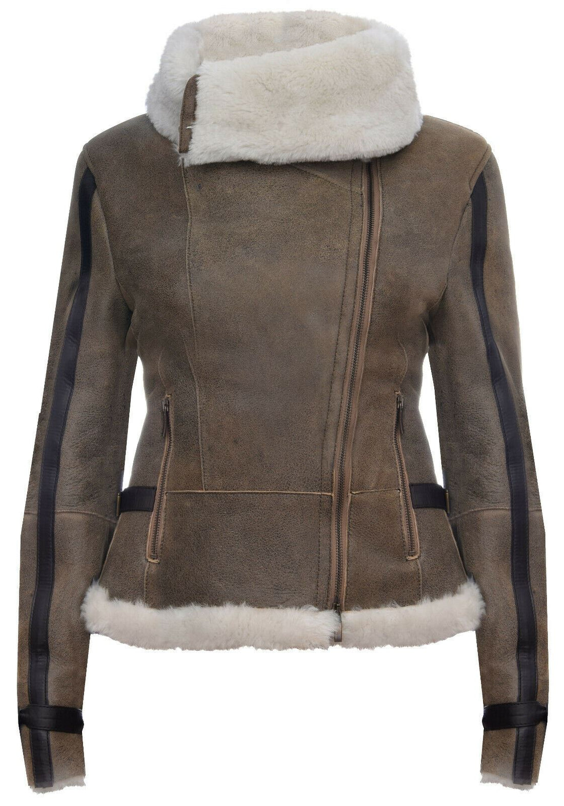 Womens Merino Sheepskin Leather Jacket-Petworth