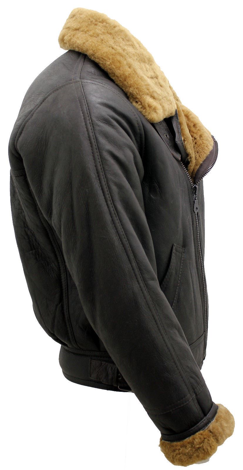 Mens Flying Sheepskin WW2 Bomber Jacket-Haverhill