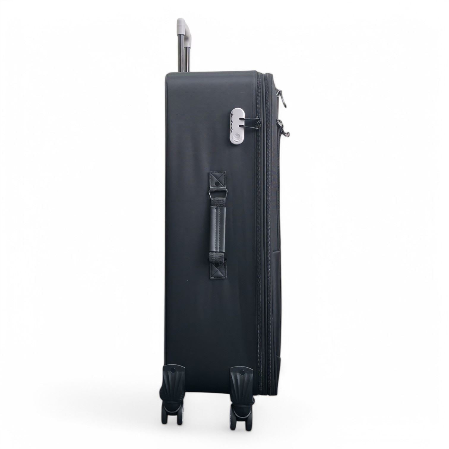 Handa Large Soft Shell Suitcase in Black