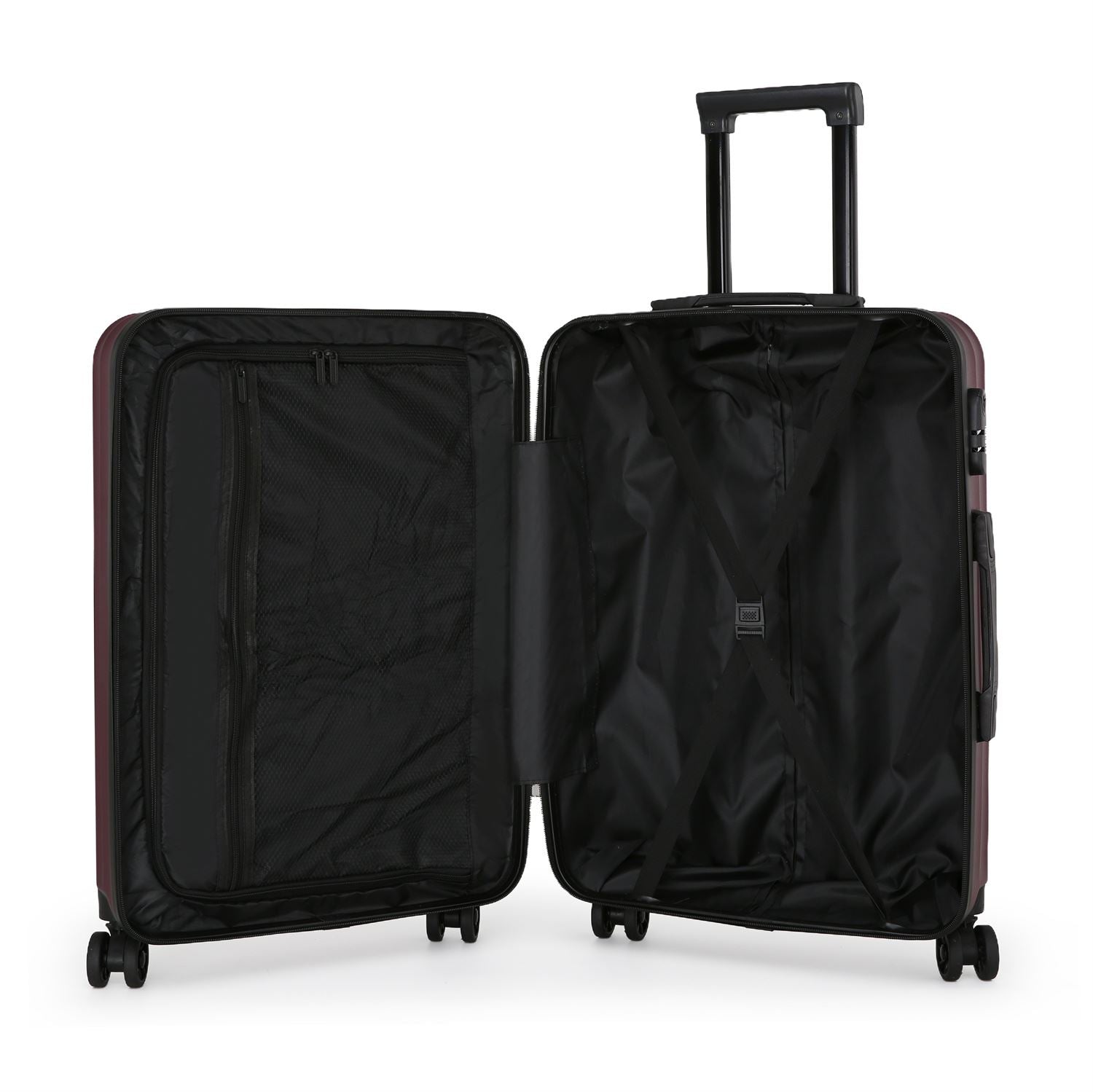 Edmonton Set of 3 Hard Shell Suitcase in Burgundy