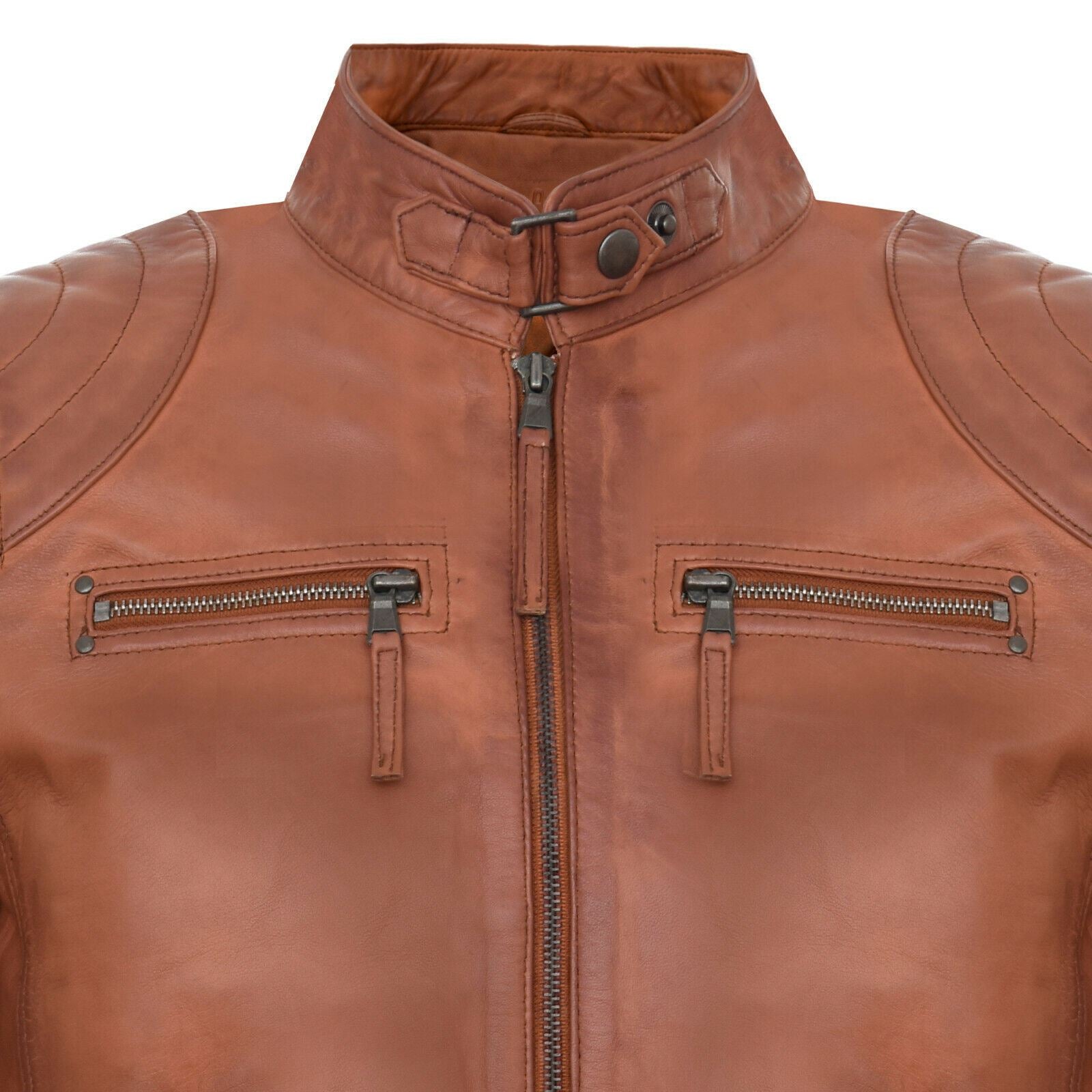 Mens Versatile Moto Leather Biker Jacket-Stapleford