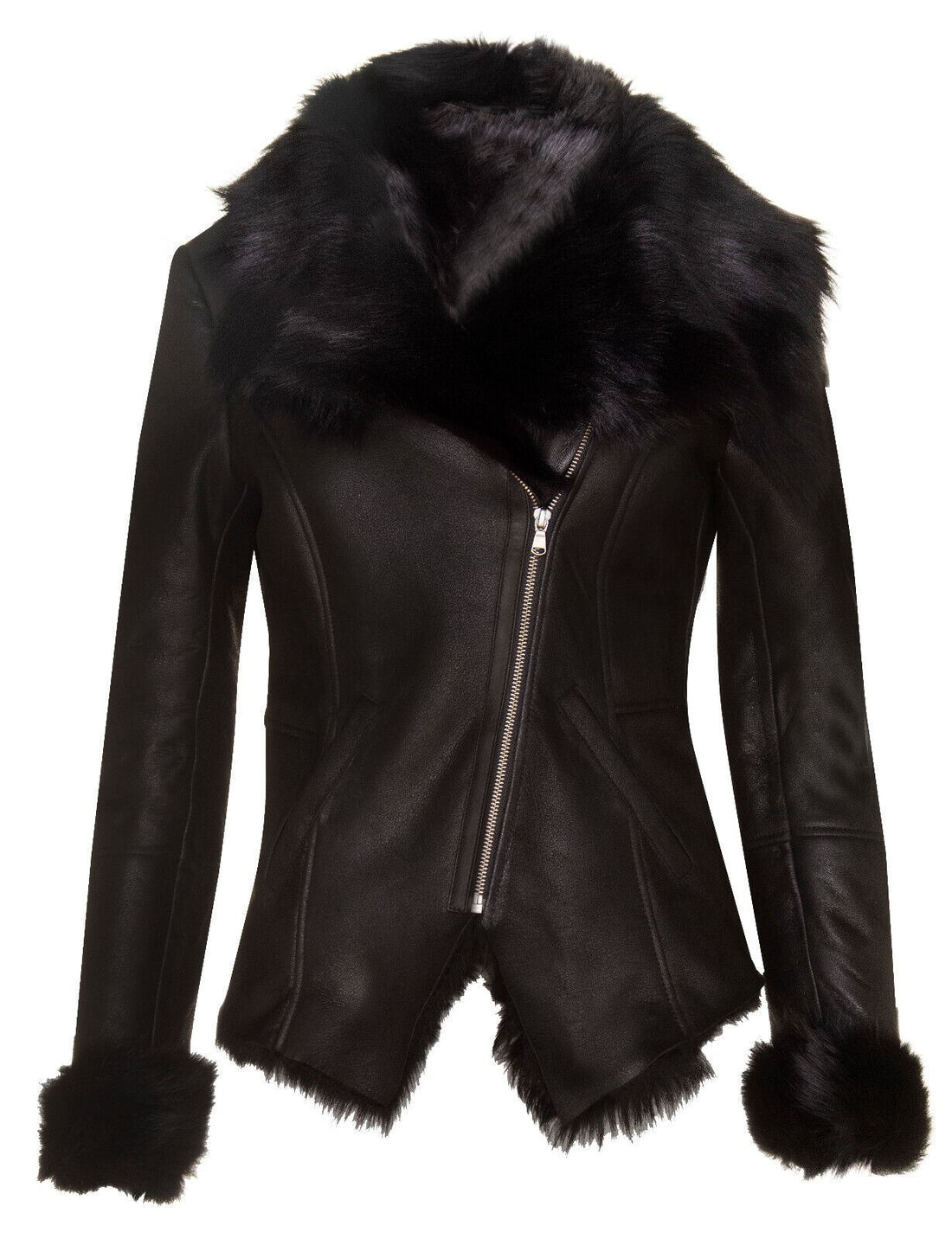 Womens Toscana Sheepskin Leather Jacket-Redcar - Upperclass Fashions 