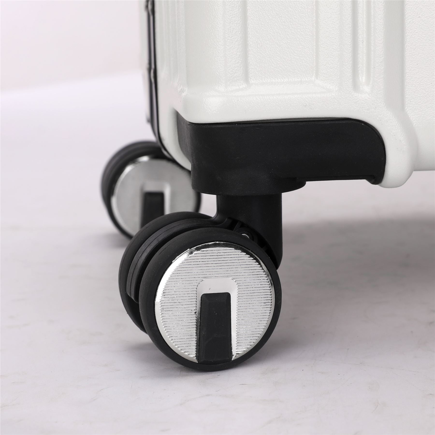 Hardshell Pink Suitcase Set Robust 8 Wheel Luggage Cabin Case Bag - IL-PC-ALLOY-WHITE