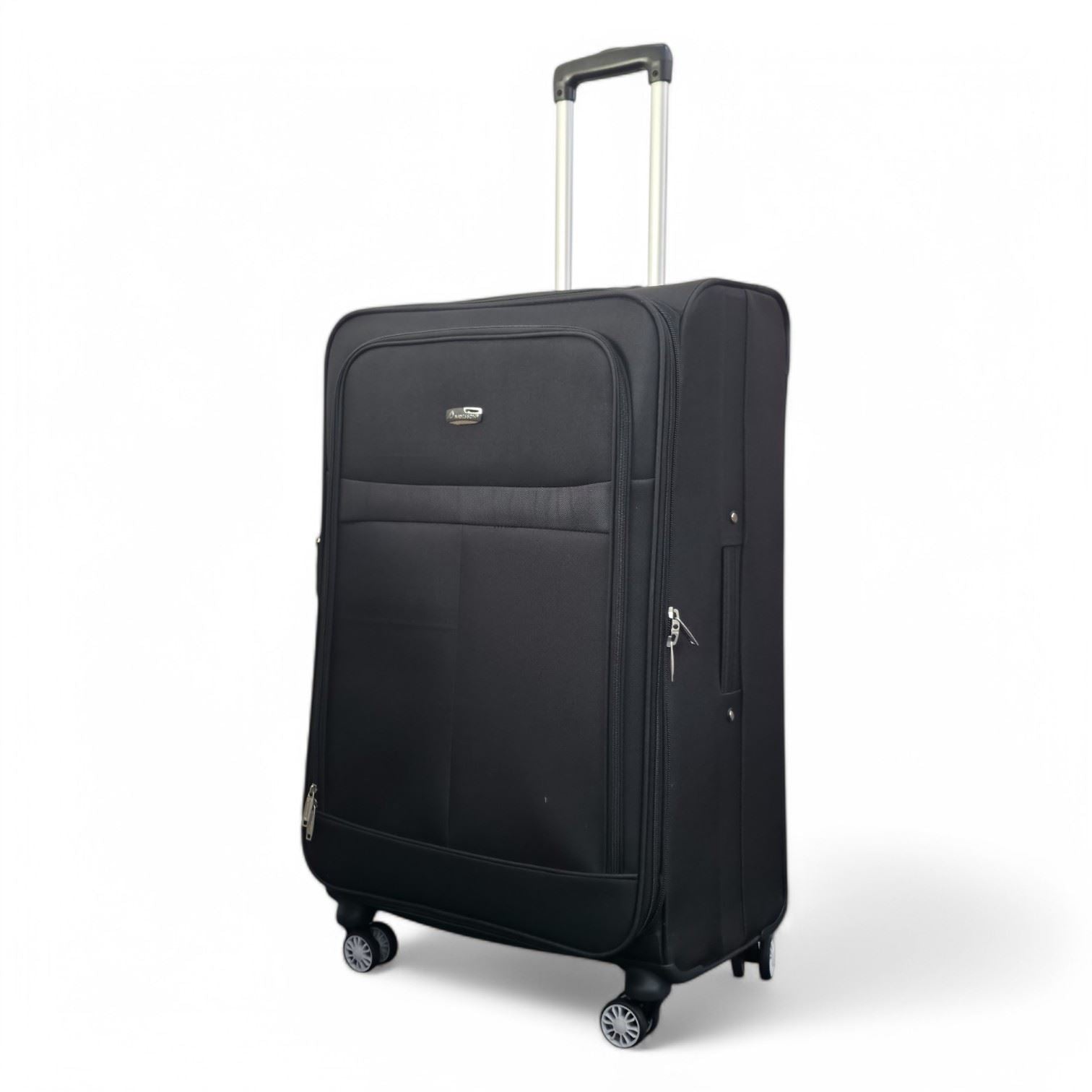 Forbes Large Soft Shell Suitcase in Black