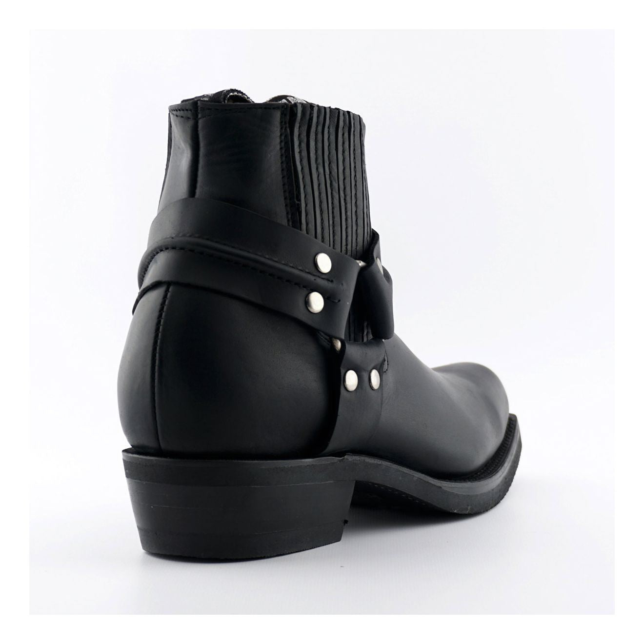 Grinders Unisex Black Western Leather Boots-Renegade Lo