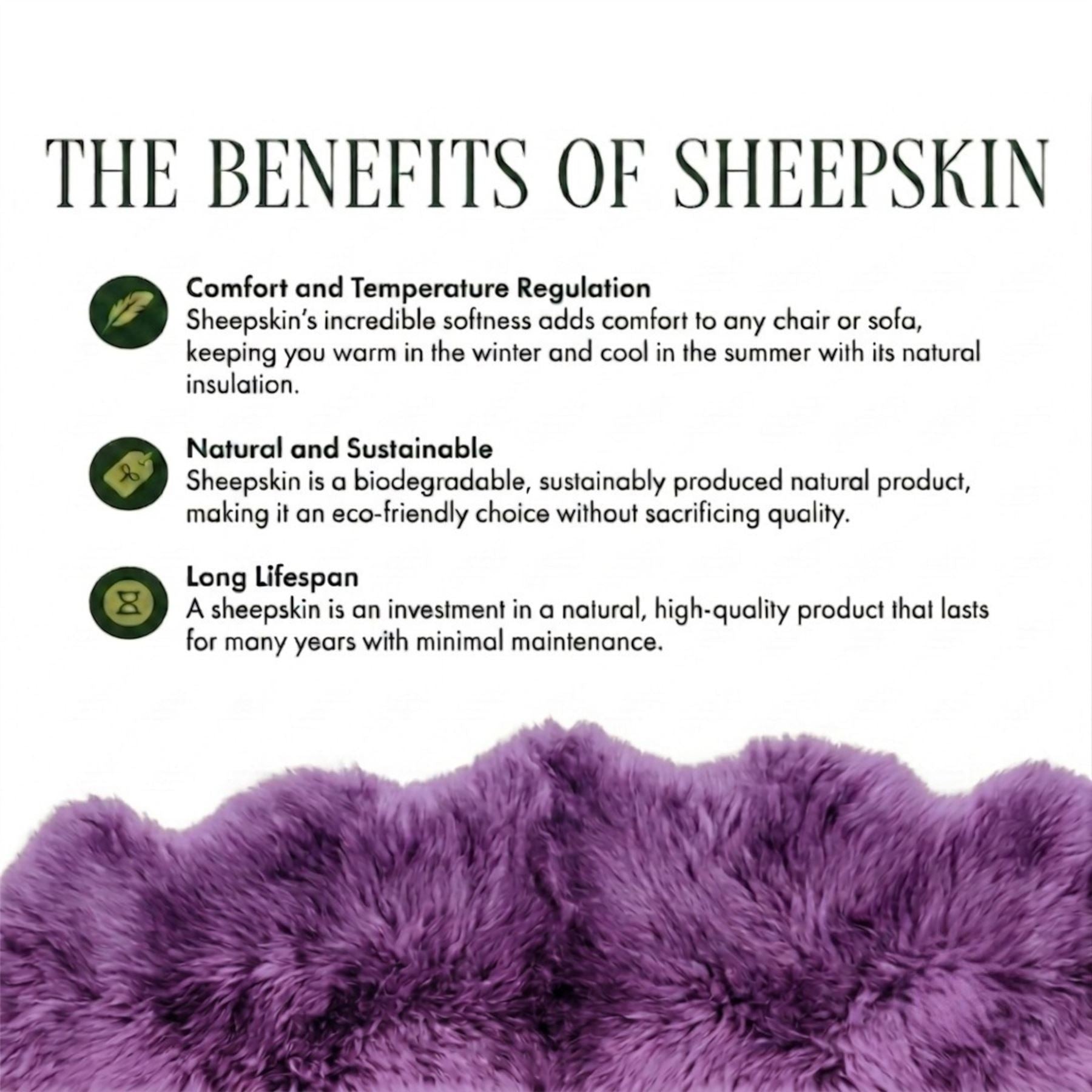 Genuine Sheepskin Natural Silky Soft Fluffy Real Wool Rug