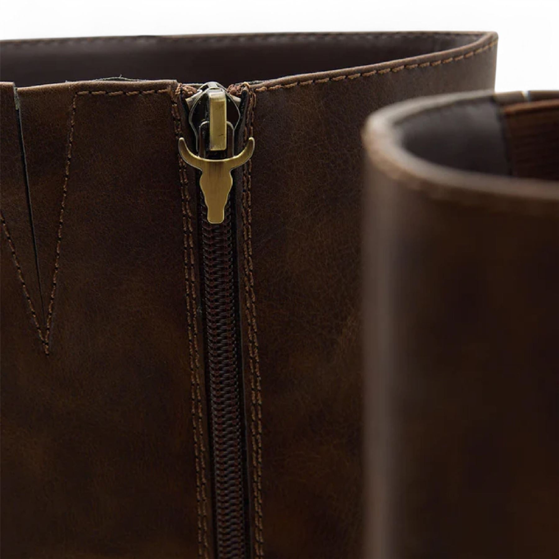 Windsorsmith Womens Oak Brown Faux Leather Knee-High Platform Heel Boots - Niche