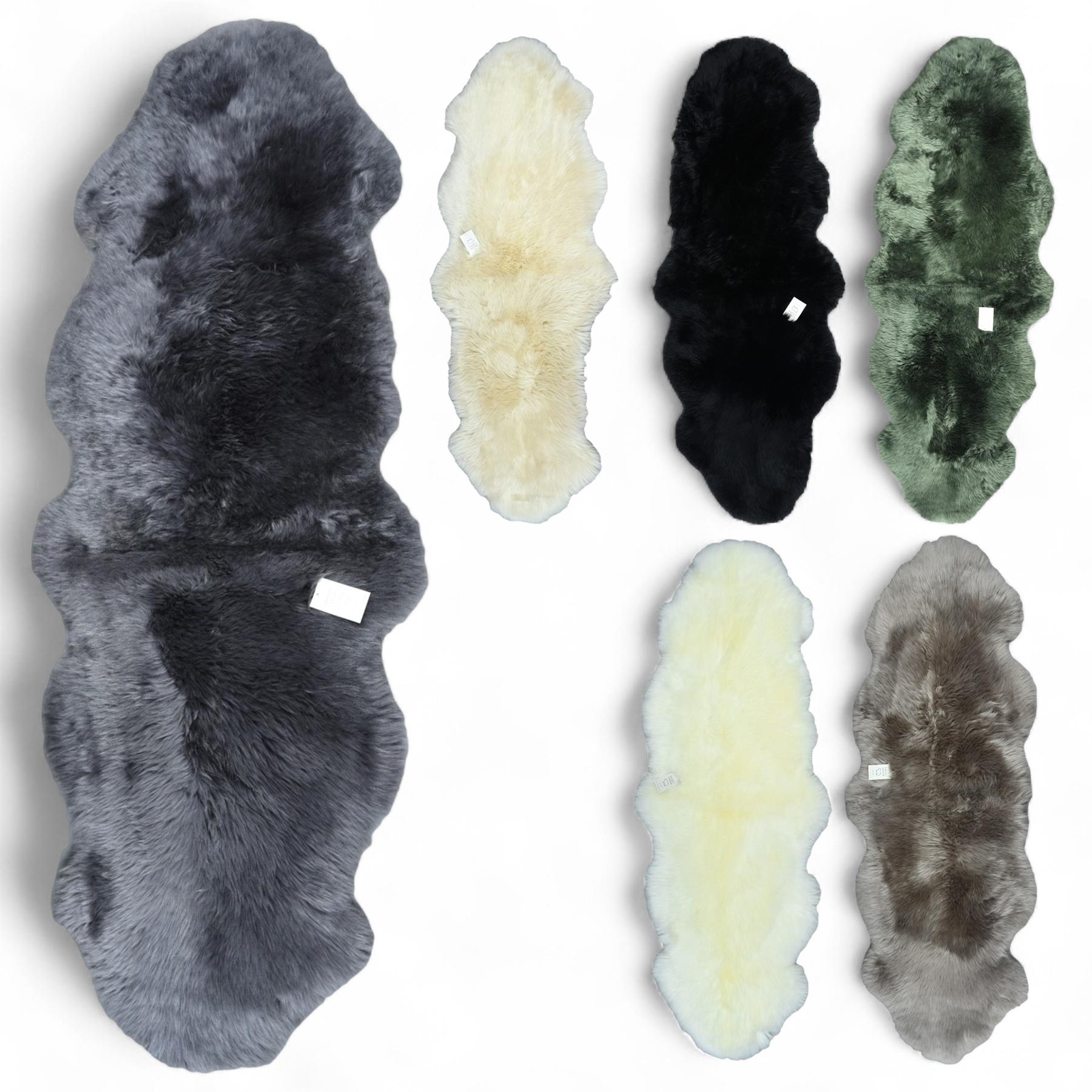 Genuine Sheepskin Double Natural Fluffy Silky Soft Real Wool Rug