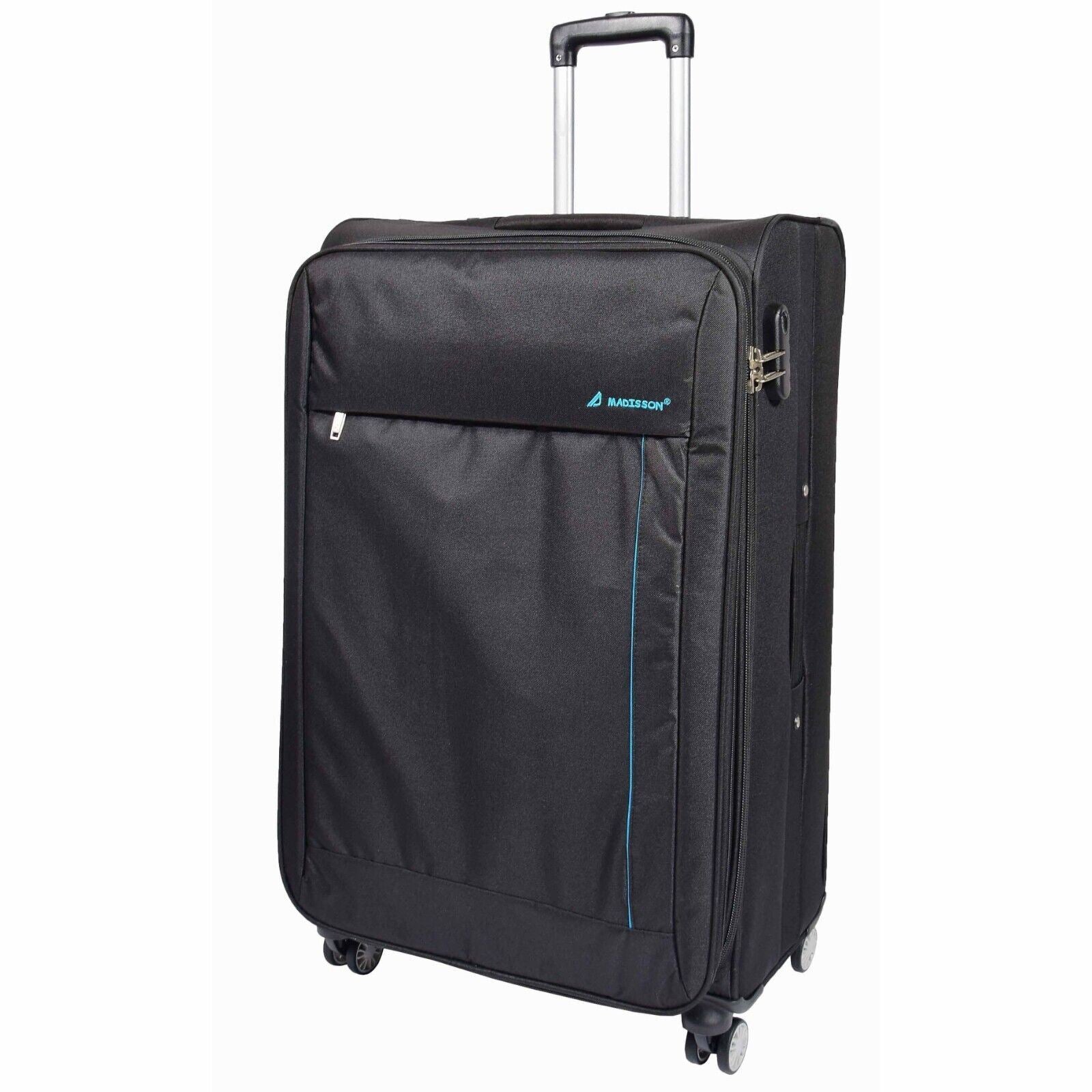 Carrollton Large Soft Shell Suitcase in Black
