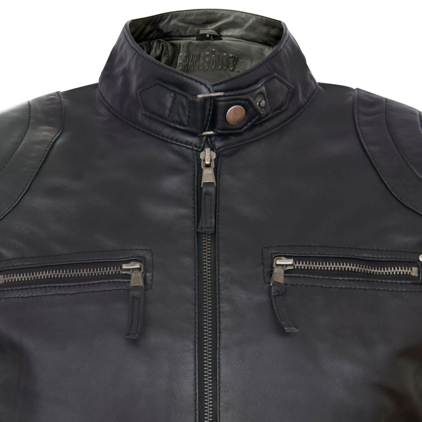 Mens Versatile Moto Leather Biker Jacket-Stapleford