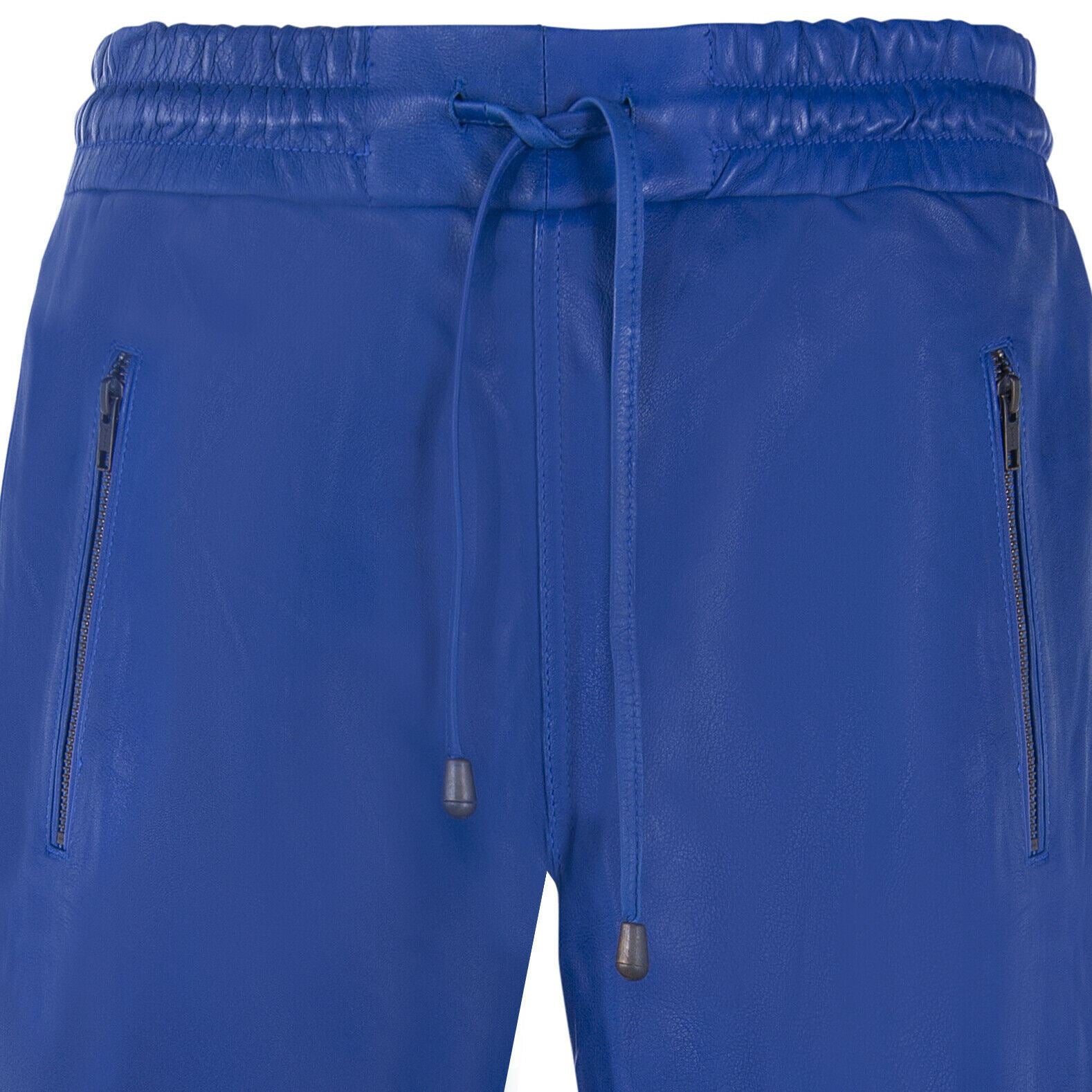 Mens Comfort Leather Jogging Bottoms-Halifax