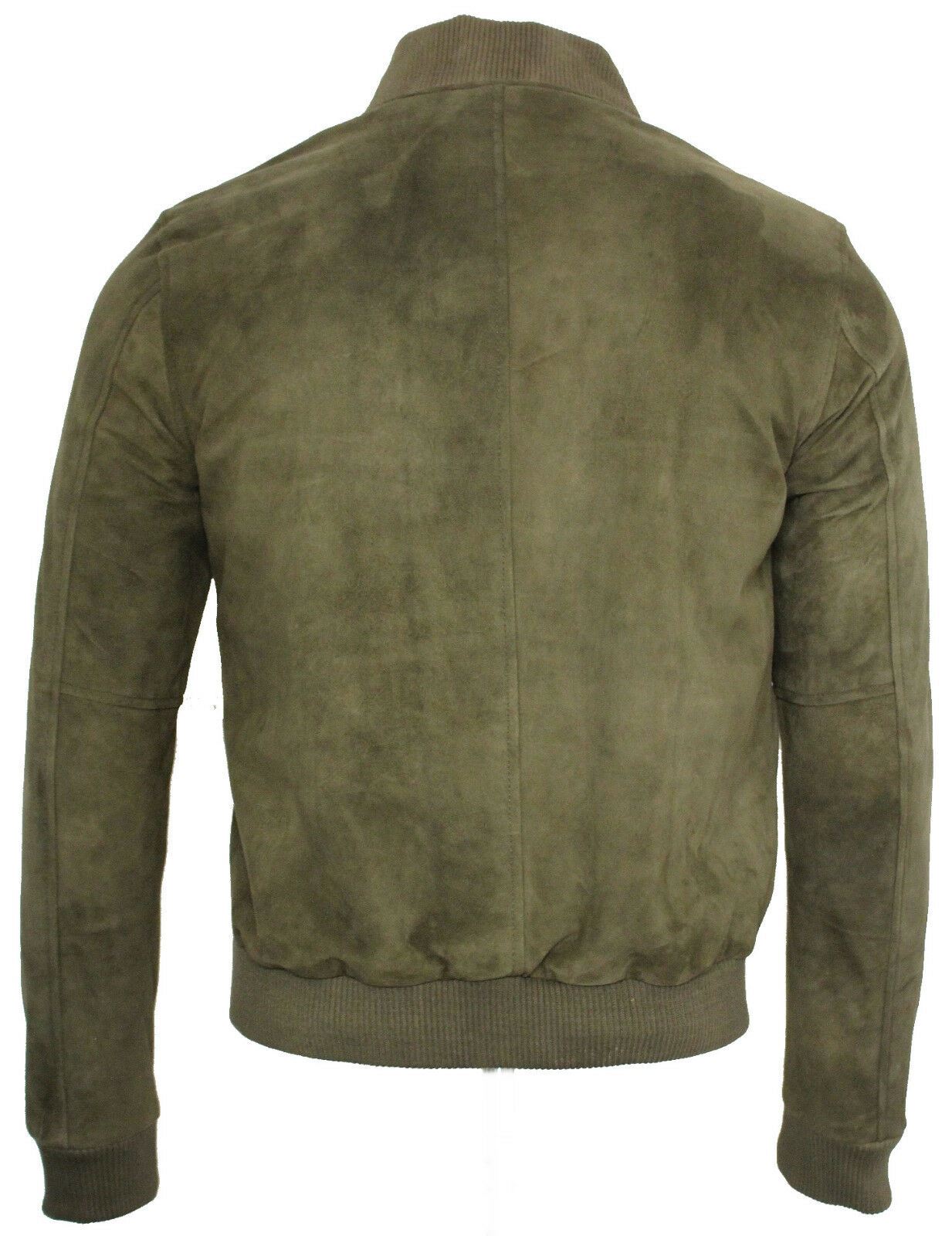 Mens Suede Varsity Leather Bomber Jacket-Castleford - Upperclass Fashions