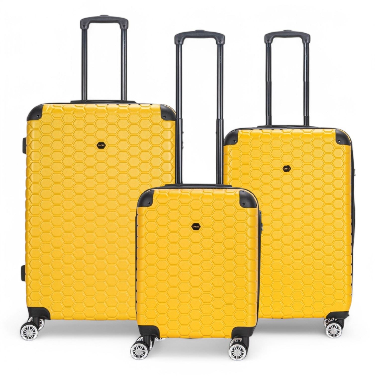 Noda Set of 3 Hard Shell Suitcase in Yellow
