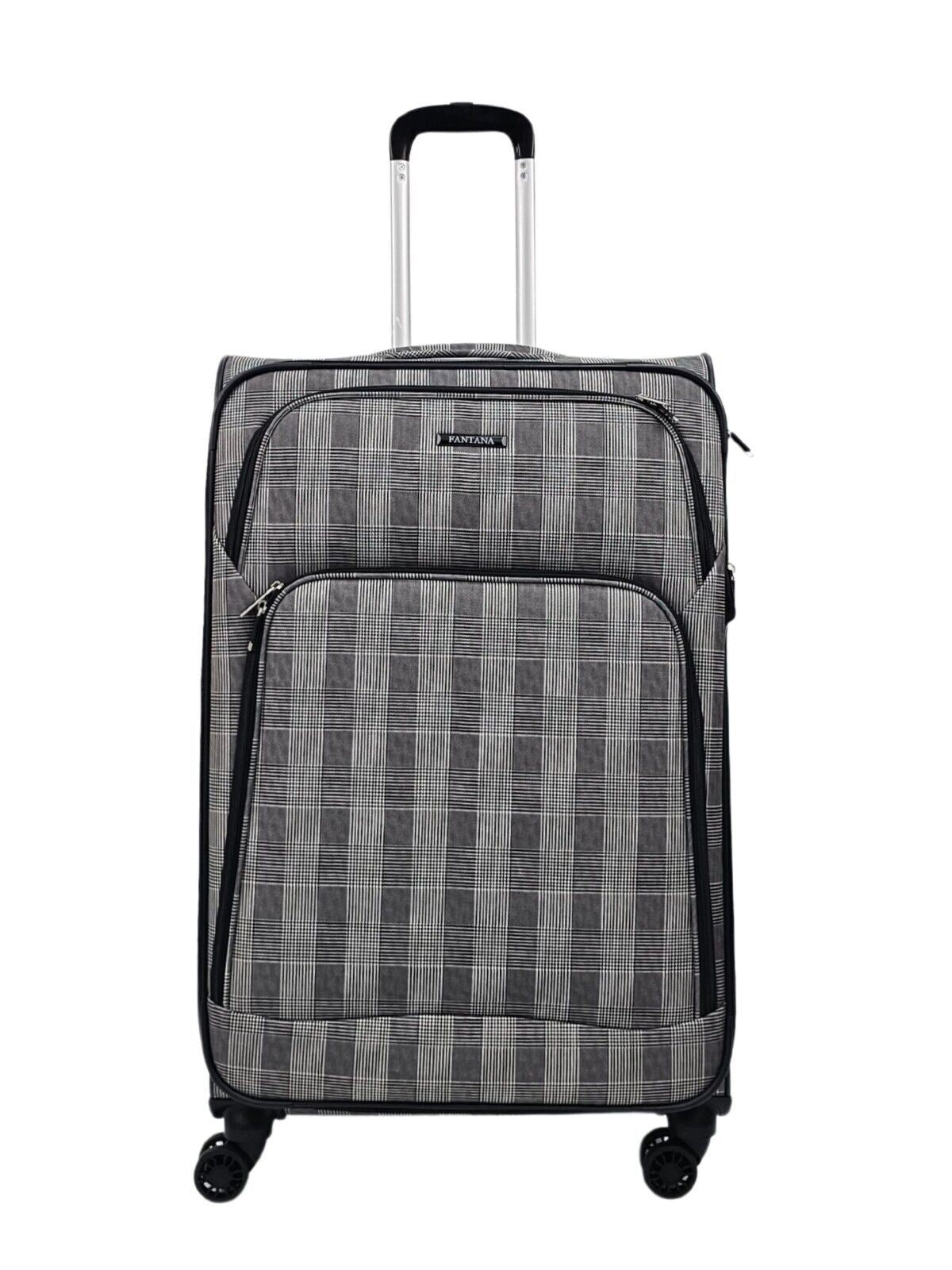 Ashville Large Soft Shell Suitcase in Stripe