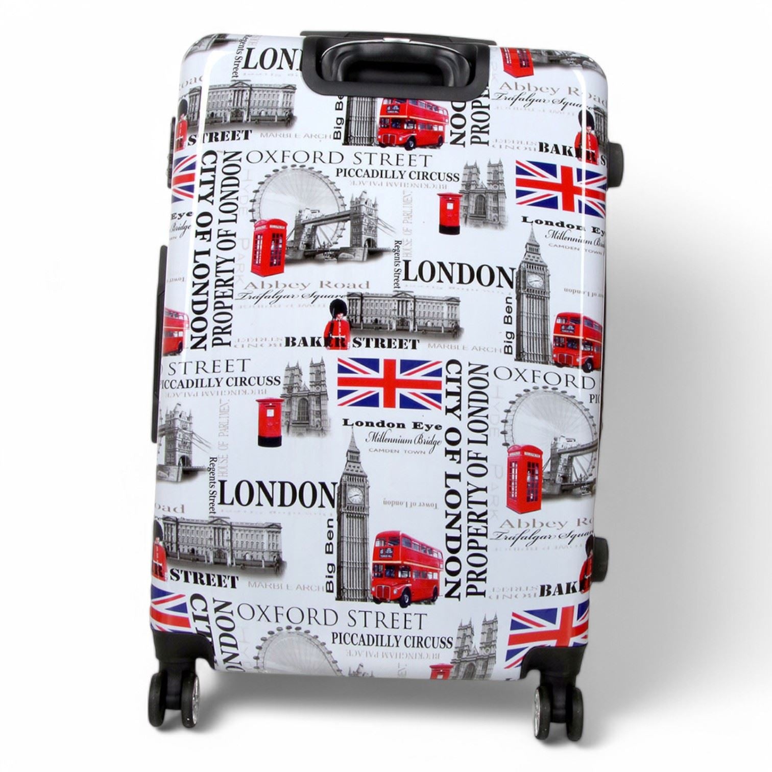 Cooma Large Hard Shell Suitcase London in Black Flower