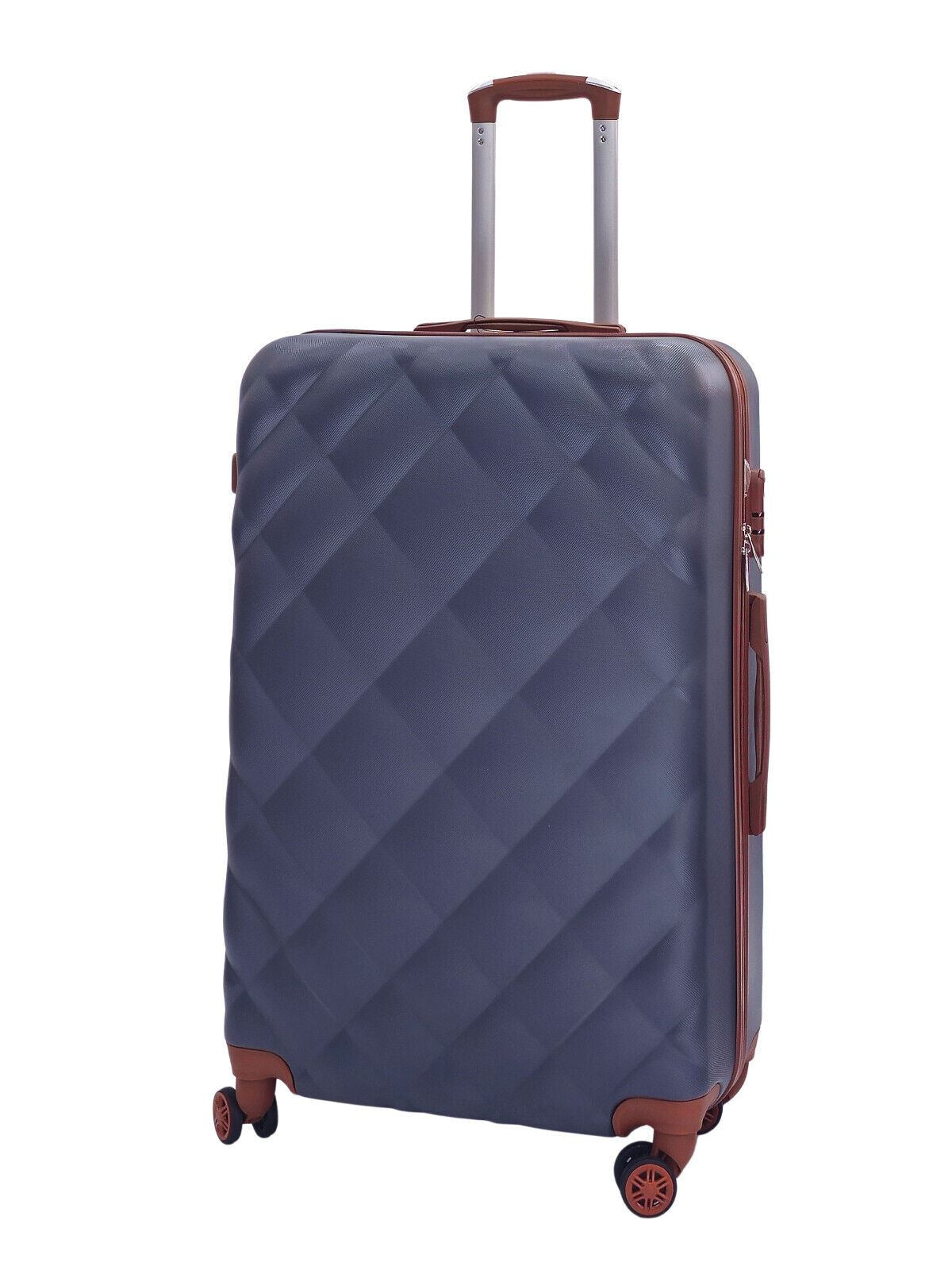 Grey Hard Shell Suitcase Luggage Set Travel Cabin Bag