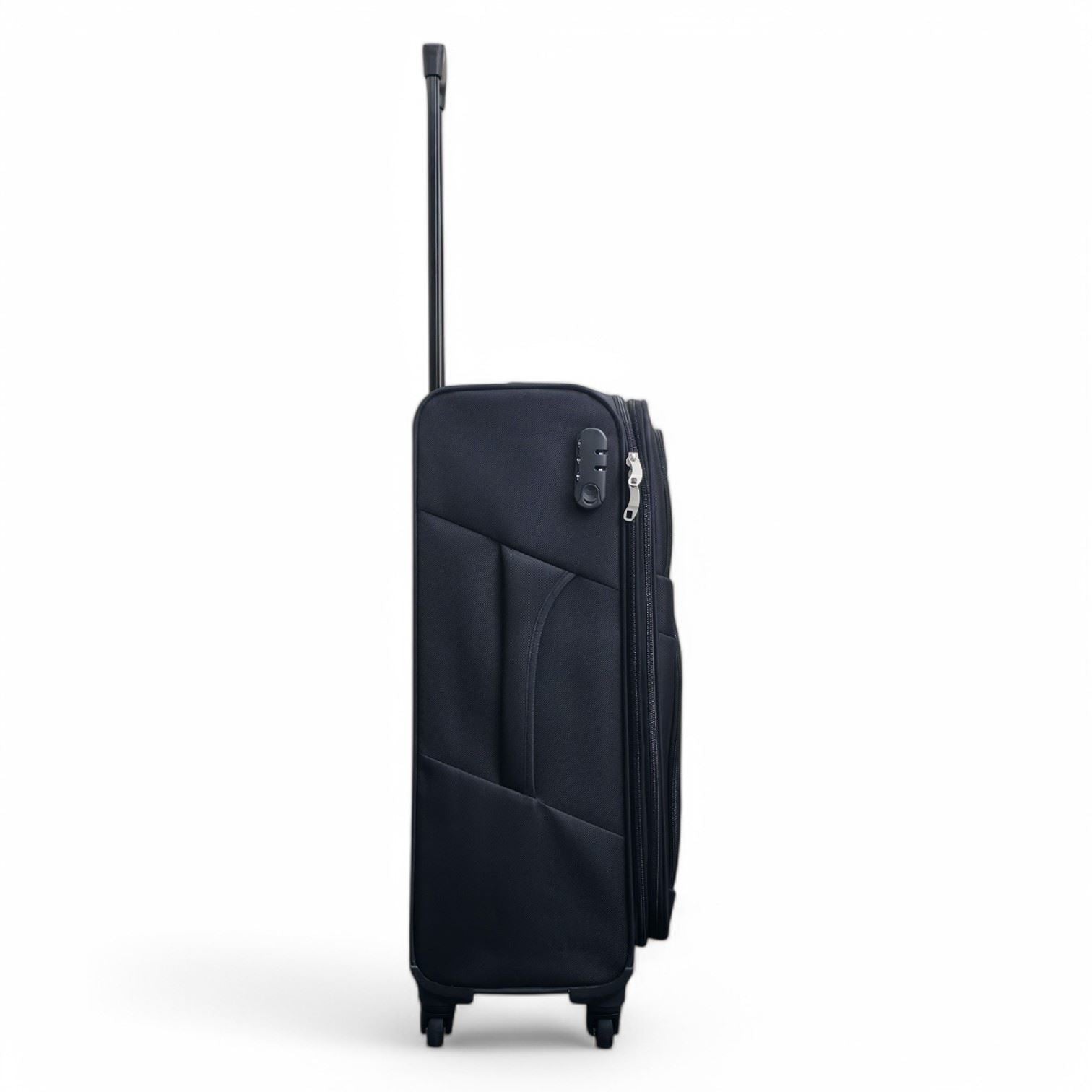 Tahara Medium Soft Shell Suitcase in Black