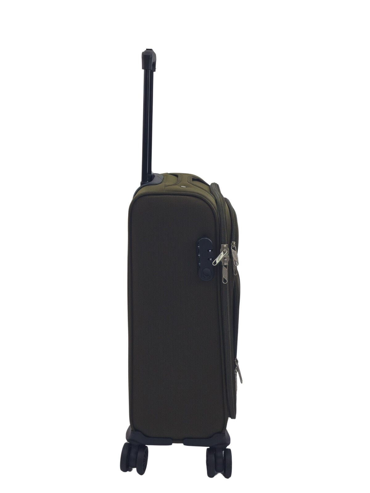Soft Shell Cabin Suitcase 55 x 40 x 20 cm Lightweight Luggage Suitable for Easyjet, Ryanair