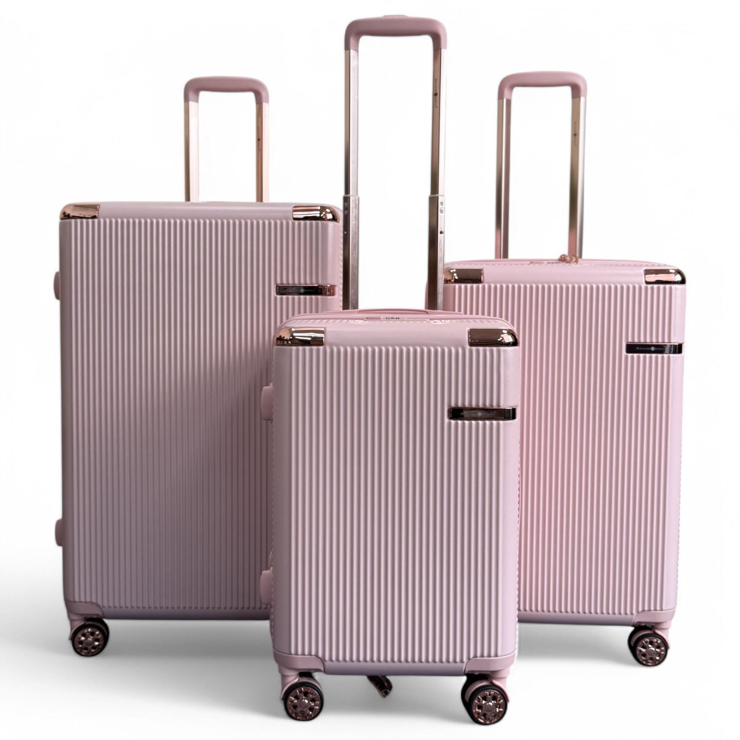 Cowra Set of 3 Hard Shell Suitcase in Rose Gold