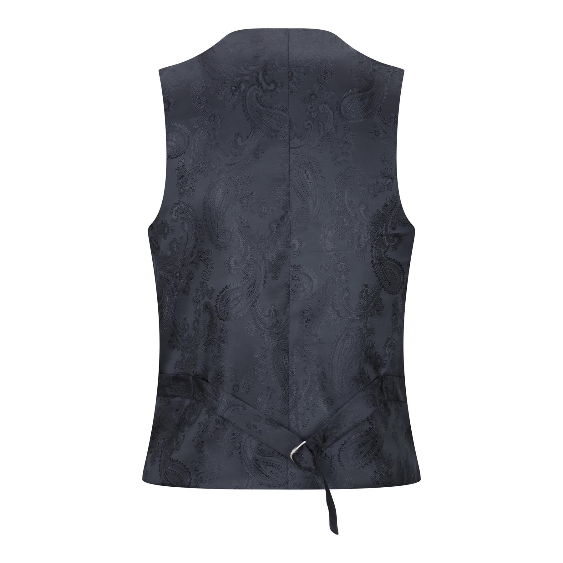 Boys 3 Piece Plain Black Classic Retro Suit