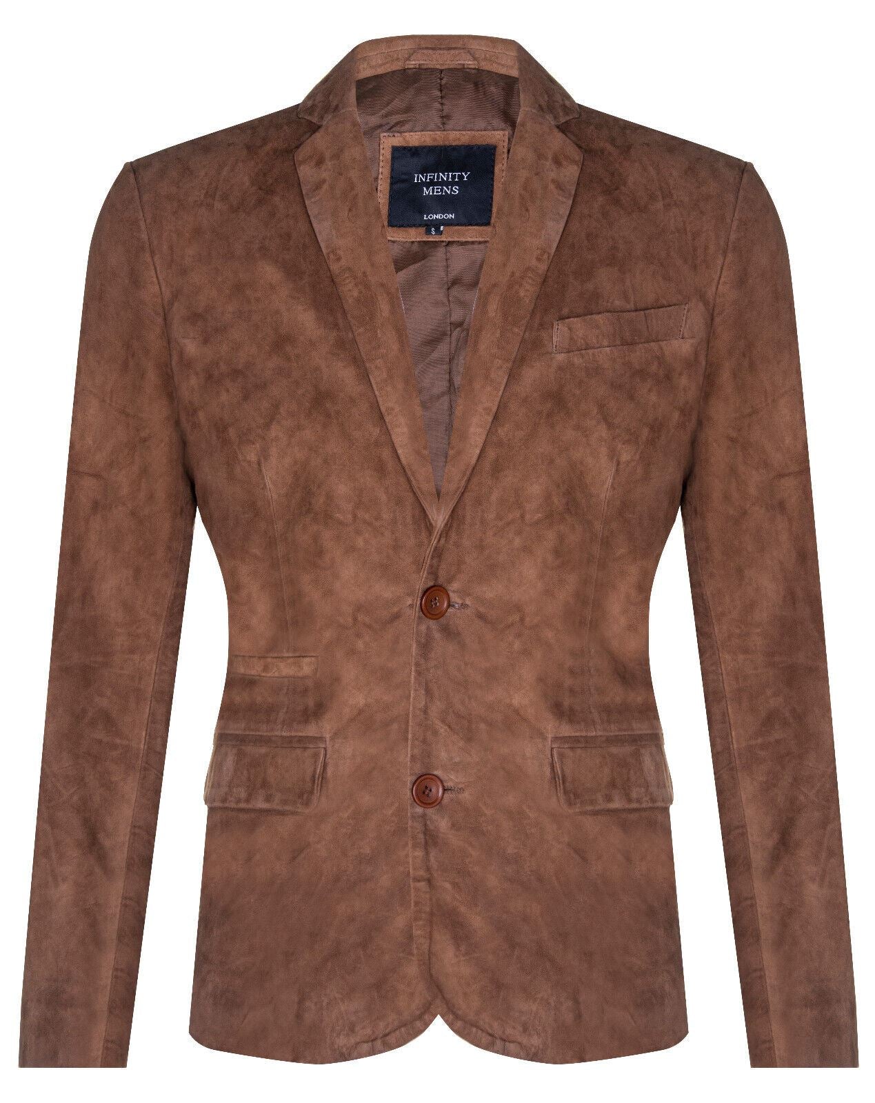 Mens Suede Italian Blazer Jacket-Dorking