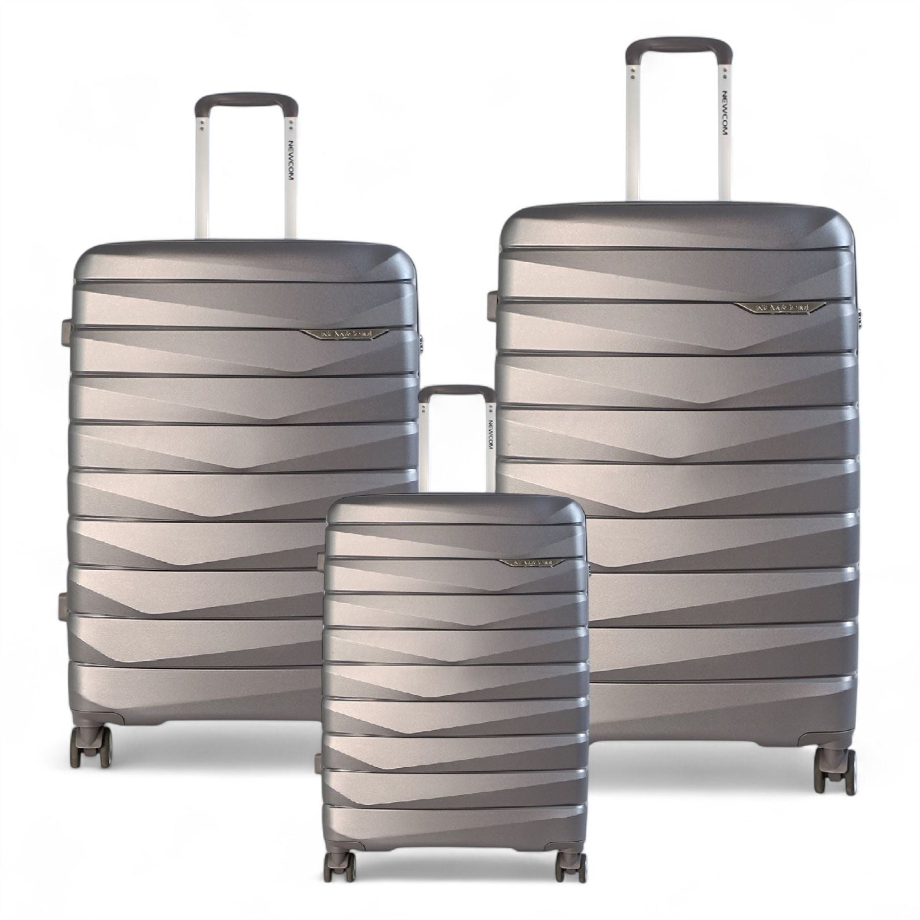 Forster Set of 3 Hard Shell TSA Suitcase in Smoke Grey