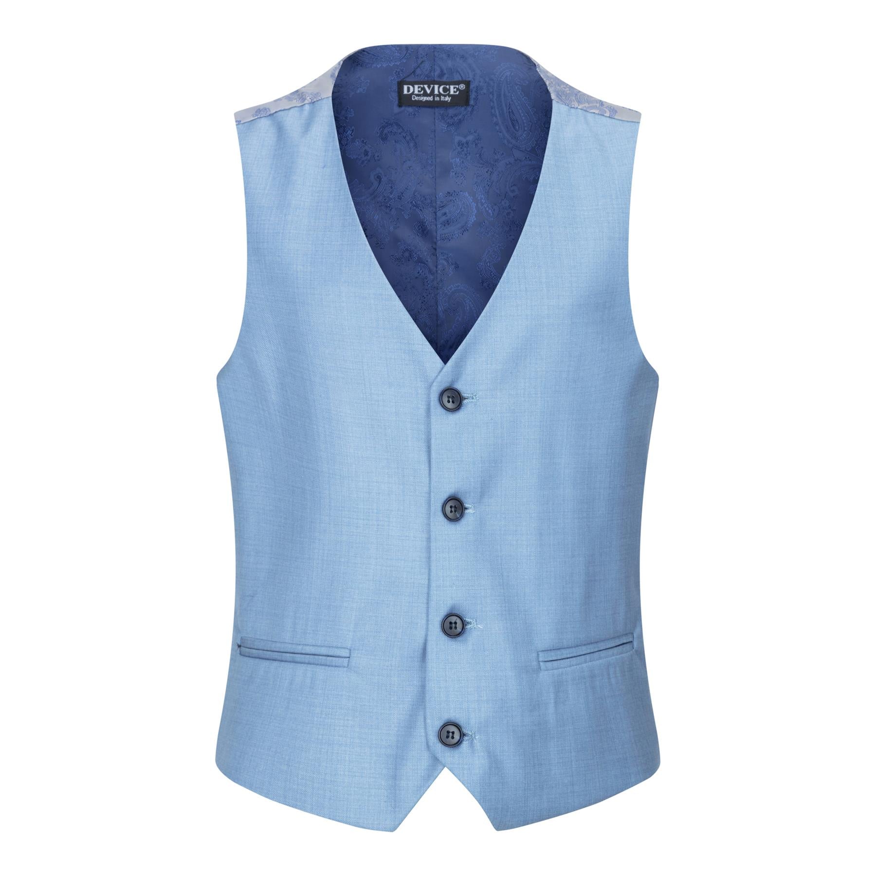 Boys 3 Piece Light Blue Classic Retro Suit