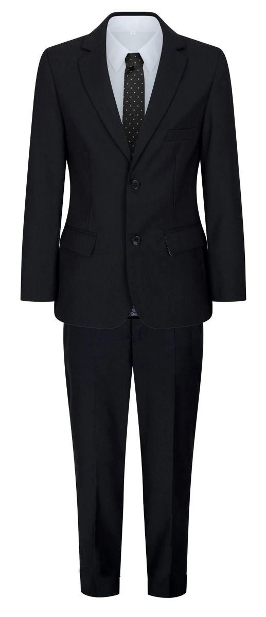 Boys 5 Piece Black Classic Suit