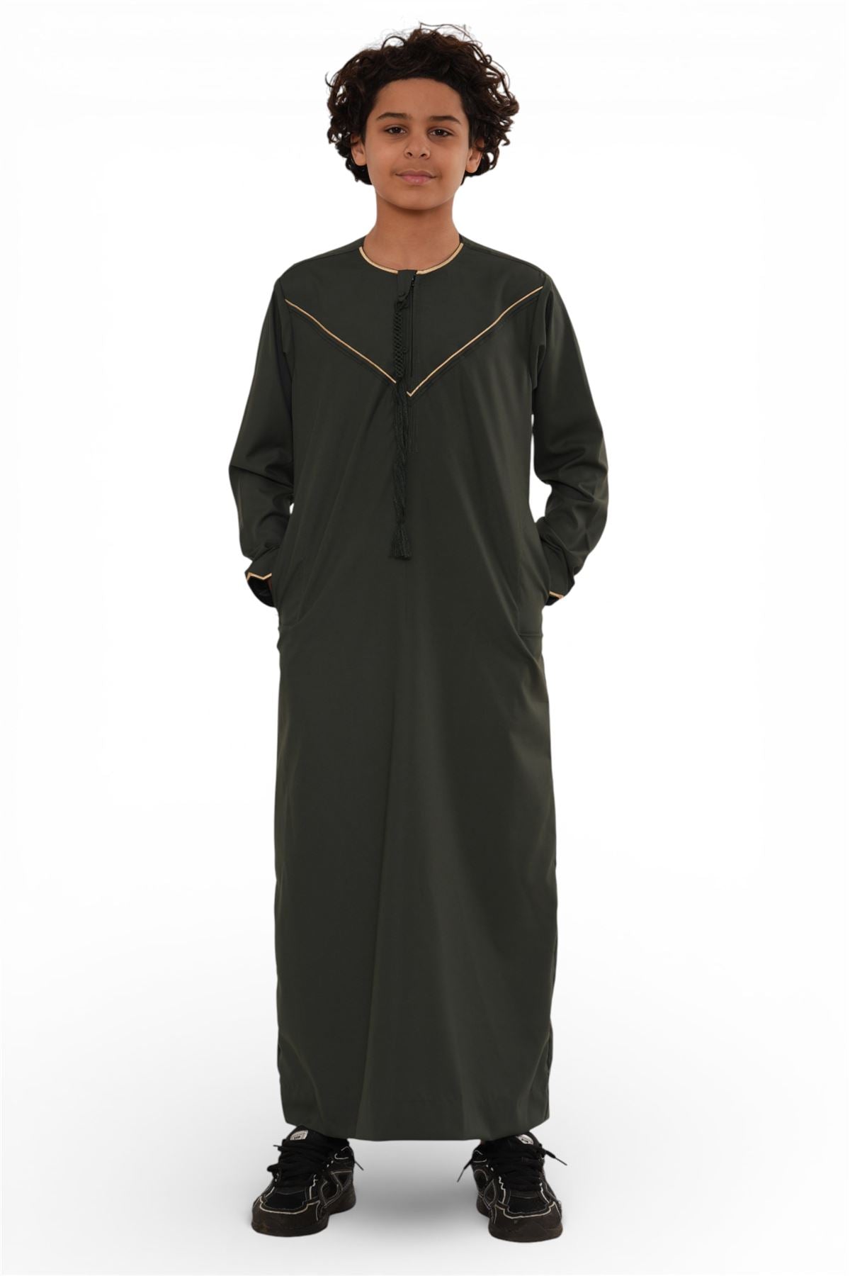 Kids Boys Ramadan Moroccan Jubba Robe Djellaba Eid Thobe - K-TT-006