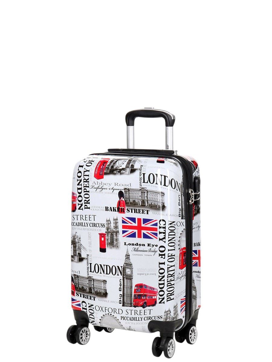 Cooma Cabin Hard Shell Suitcase London in Black Flower
