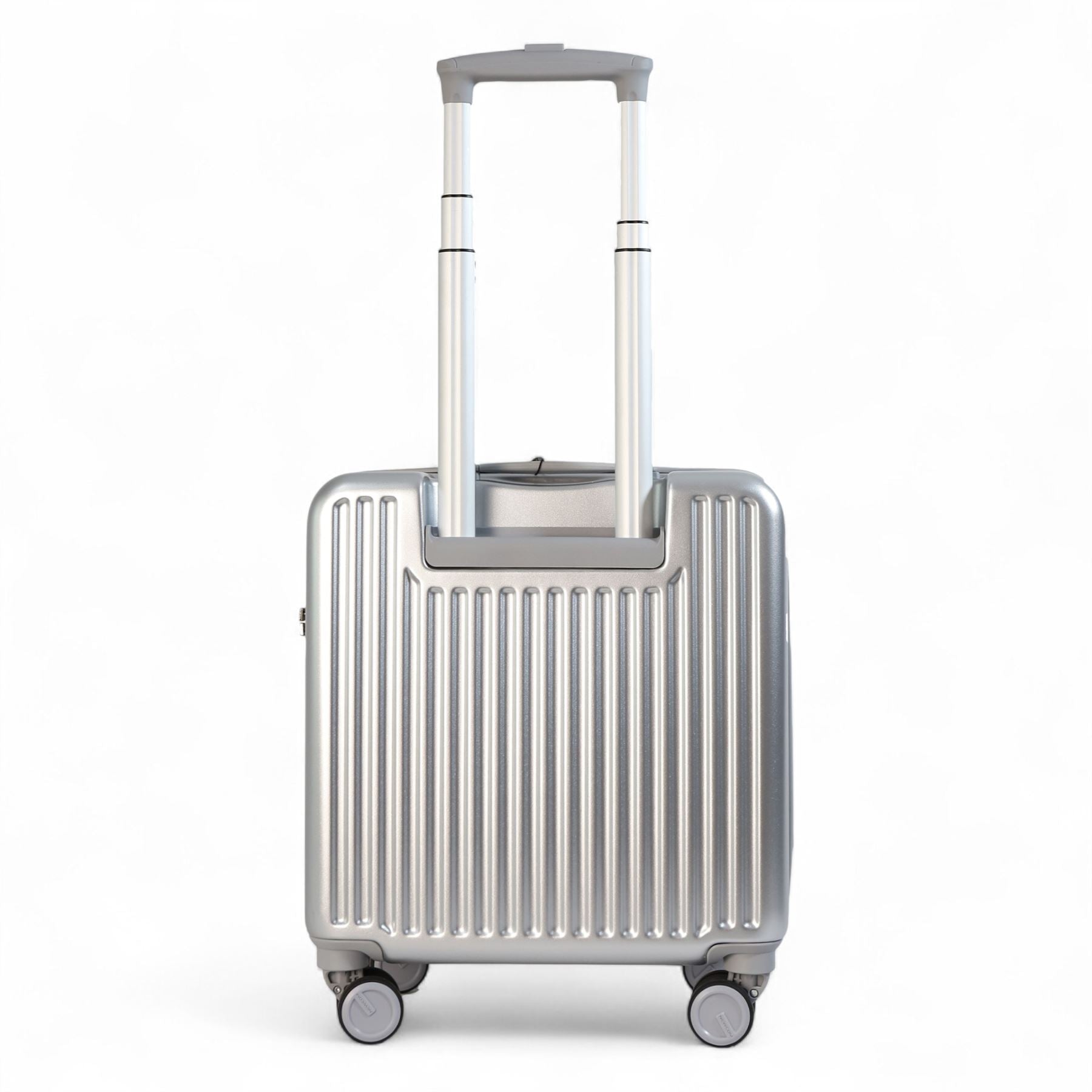Hard Shell Cabin 44 x 22 x 38 cm Silver TSA Secure Luggage Suitcase Suitable for Easyjet, Ryanair