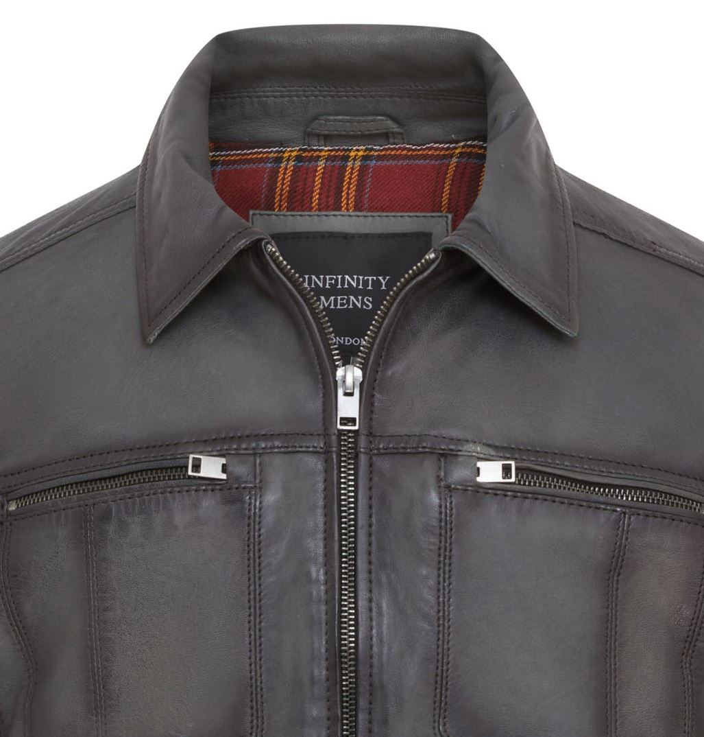 Mens Classic Leather Biker Jacket - Bettles
