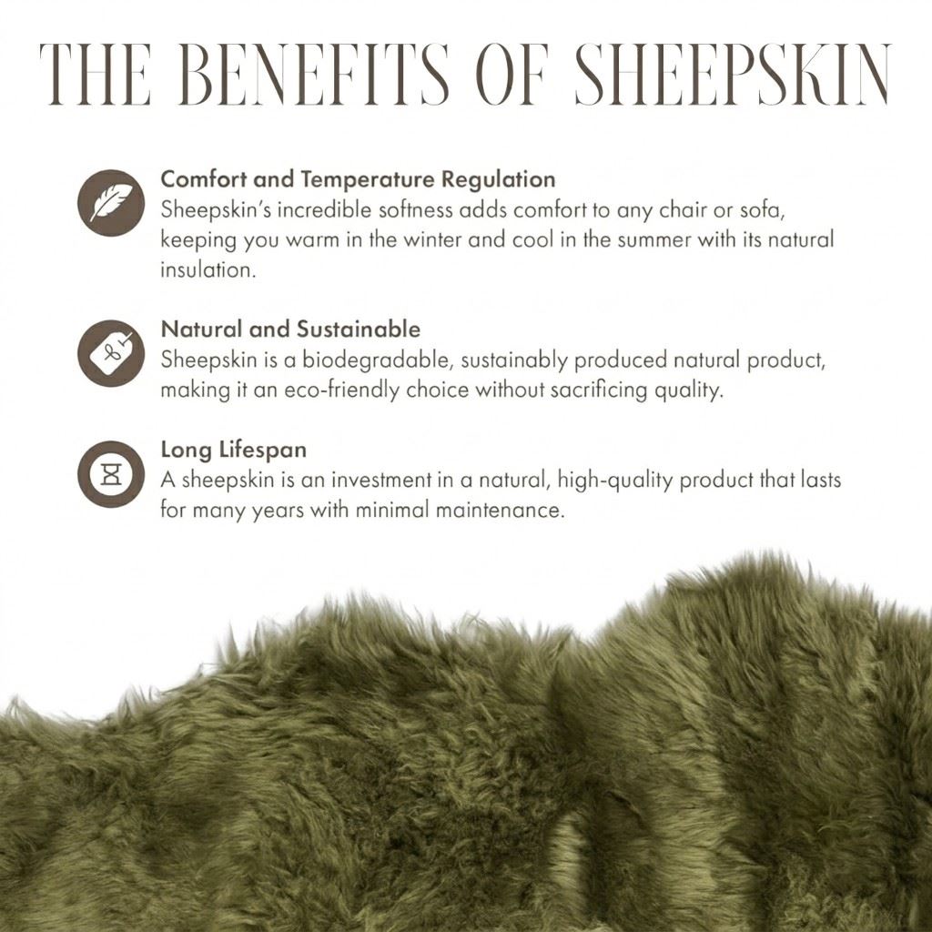 Genuine Sheepskin Double Natural Fluffy Silky Soft Real Wool Rug