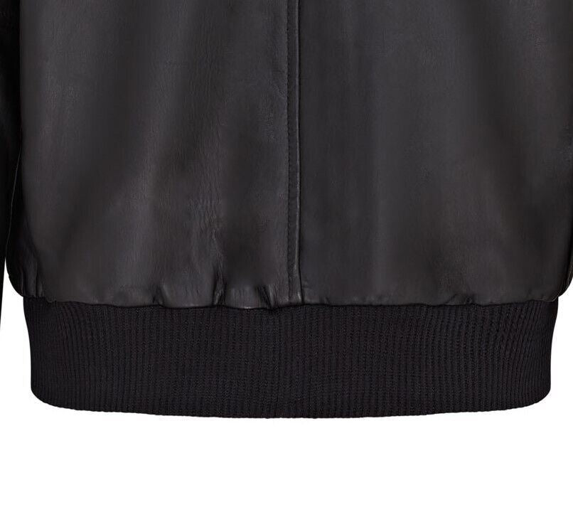 Mens Soft Leather MA-1 Varsity Bomber Jacket - Uppingham