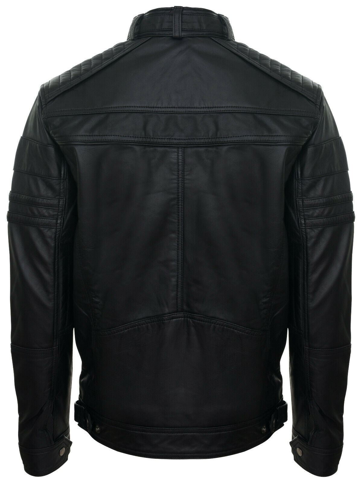 Mens Sohisticated Leather Biker Jacket-Southwold