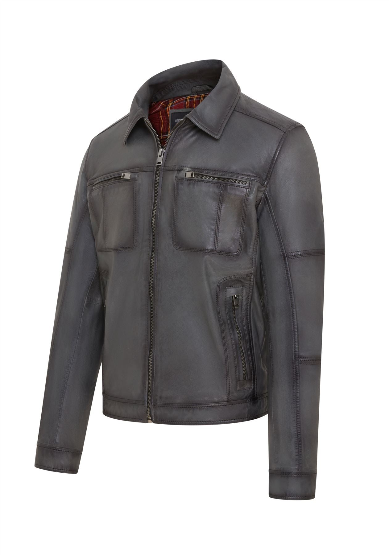 Mens Classic Leather Biker Jacket - Bettles