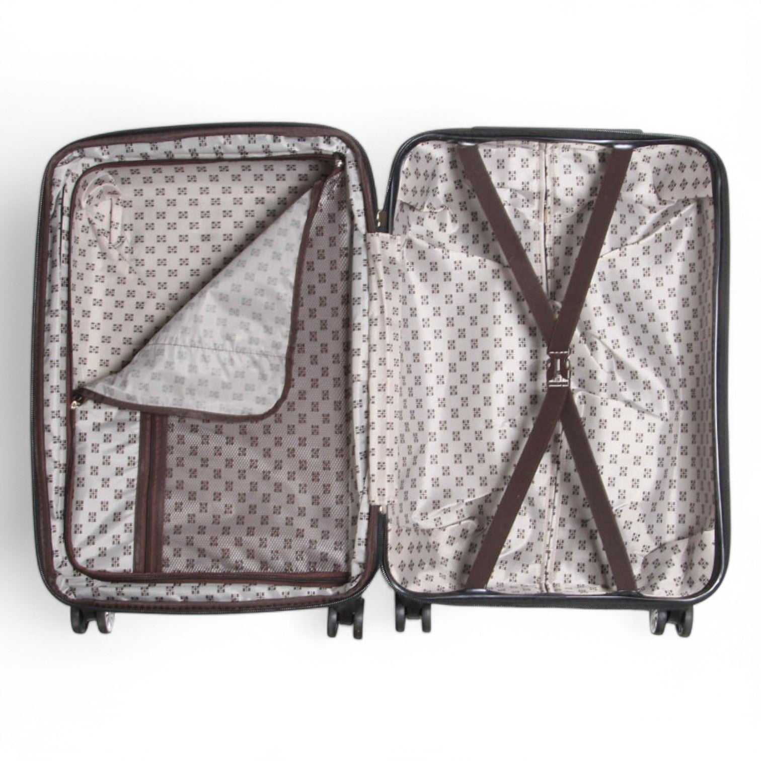 Ballina Medium Hard Shell Suitcase in Black Flower