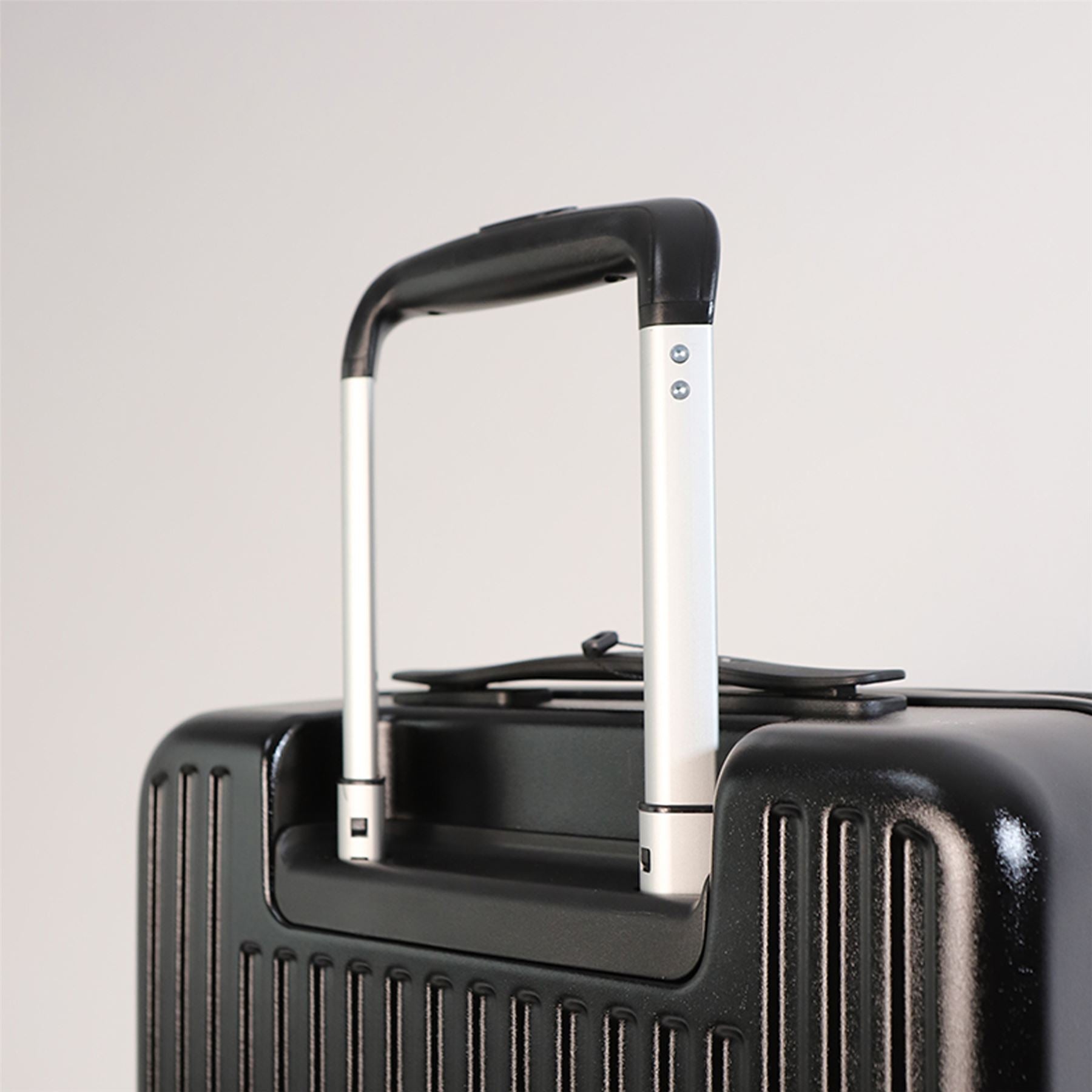 Hard Shell Cabin 44 x 22 x 38 cm Black TSA Secure Luggage Suitcase Suitable for Easyjet, Ryanair