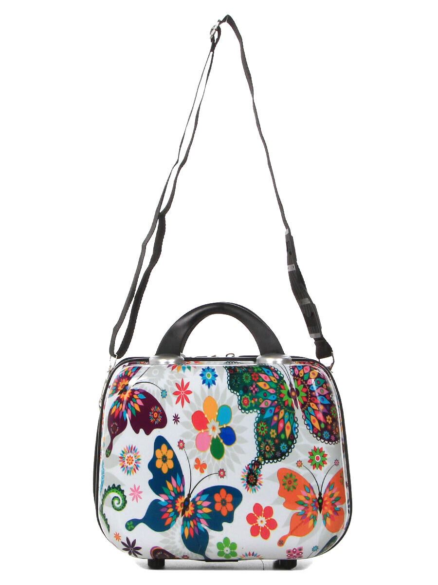 Hard Shell Printed Dual 4 Wheel Luggage Suitcase