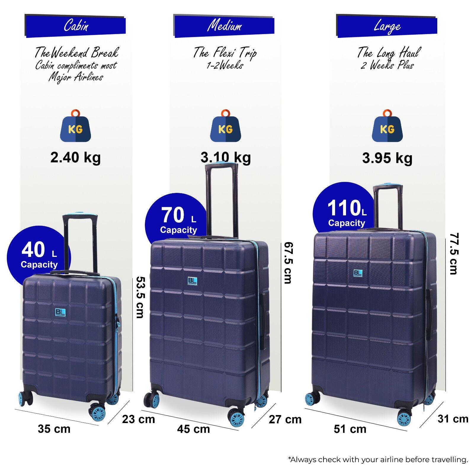 Hard Shell Travel Suitcase Set Cabin Luggage Bag