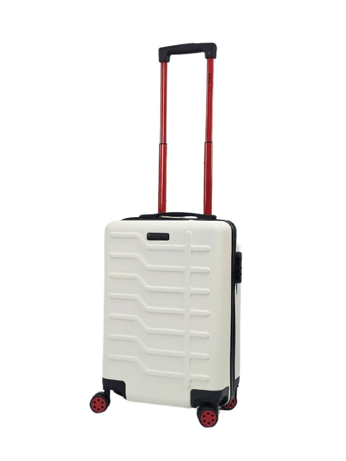 White Hard Shell Classic Suitcase Set 8 Wheel Cabin Luggage Case Holiday Travel