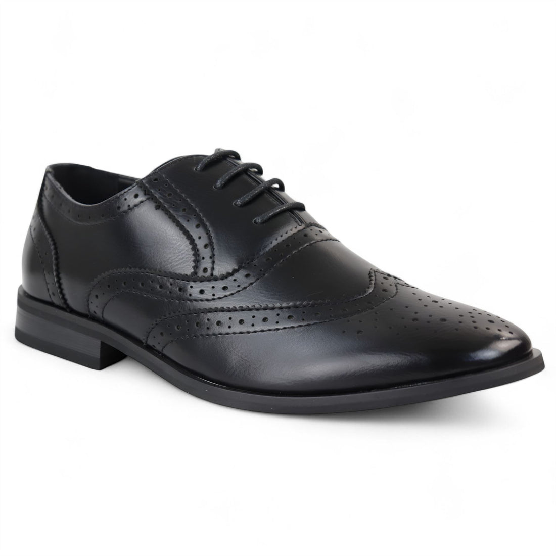 Men’s Black Classic Brogue Derby Oxford Shoes