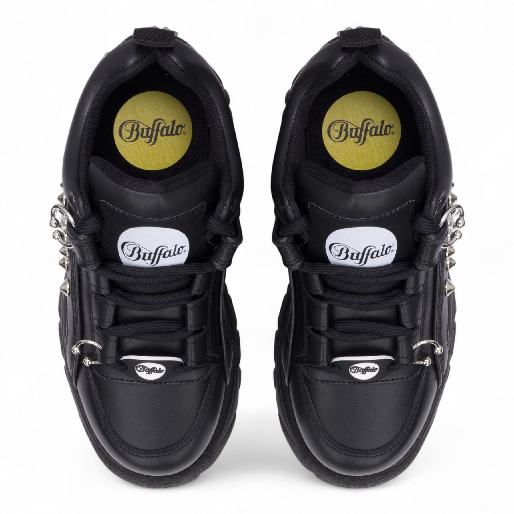 Buffalo Womens Black Studded Chunky Platform Fashion Trainers - 1339-14-PUNK