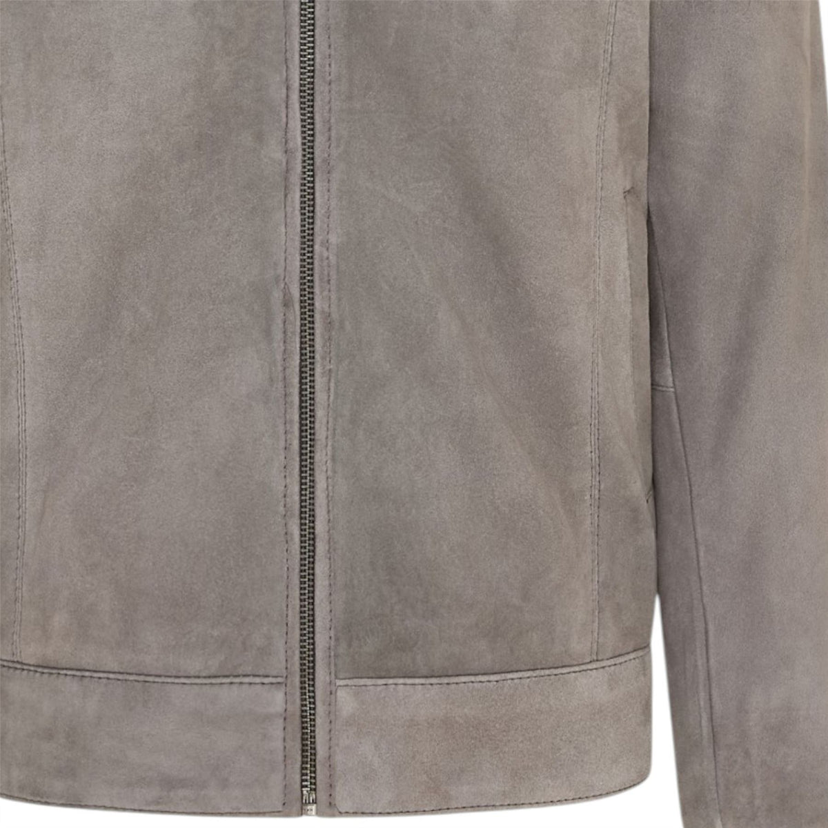 Mens Retro Classic Suede Leather Harrington Biker Jacket - Bryne