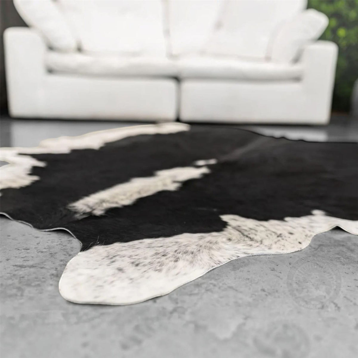 Natural Cow Leather Cowhide Hairon Rug - Hereford