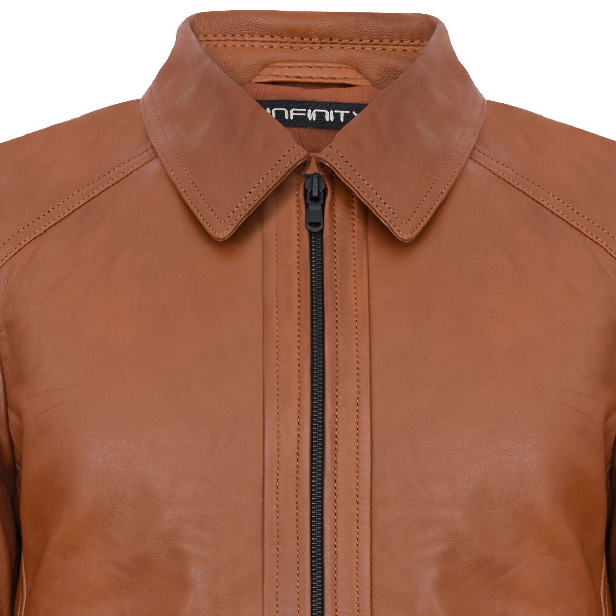 Mens Classic Harrington Leather Jacket-Southsea