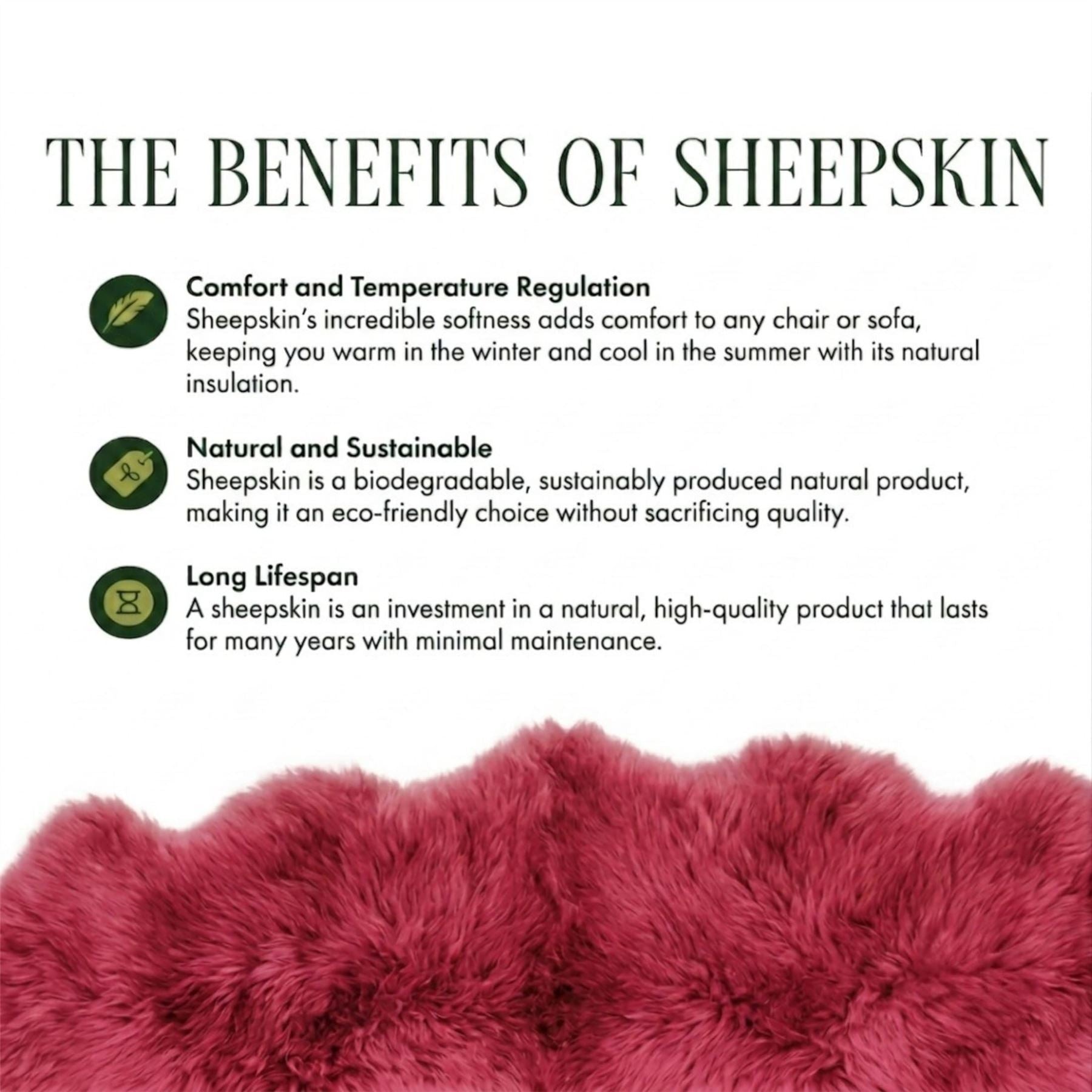 Genuine Sheepskin Natural Silky Soft Fluffy Real Wool Rug