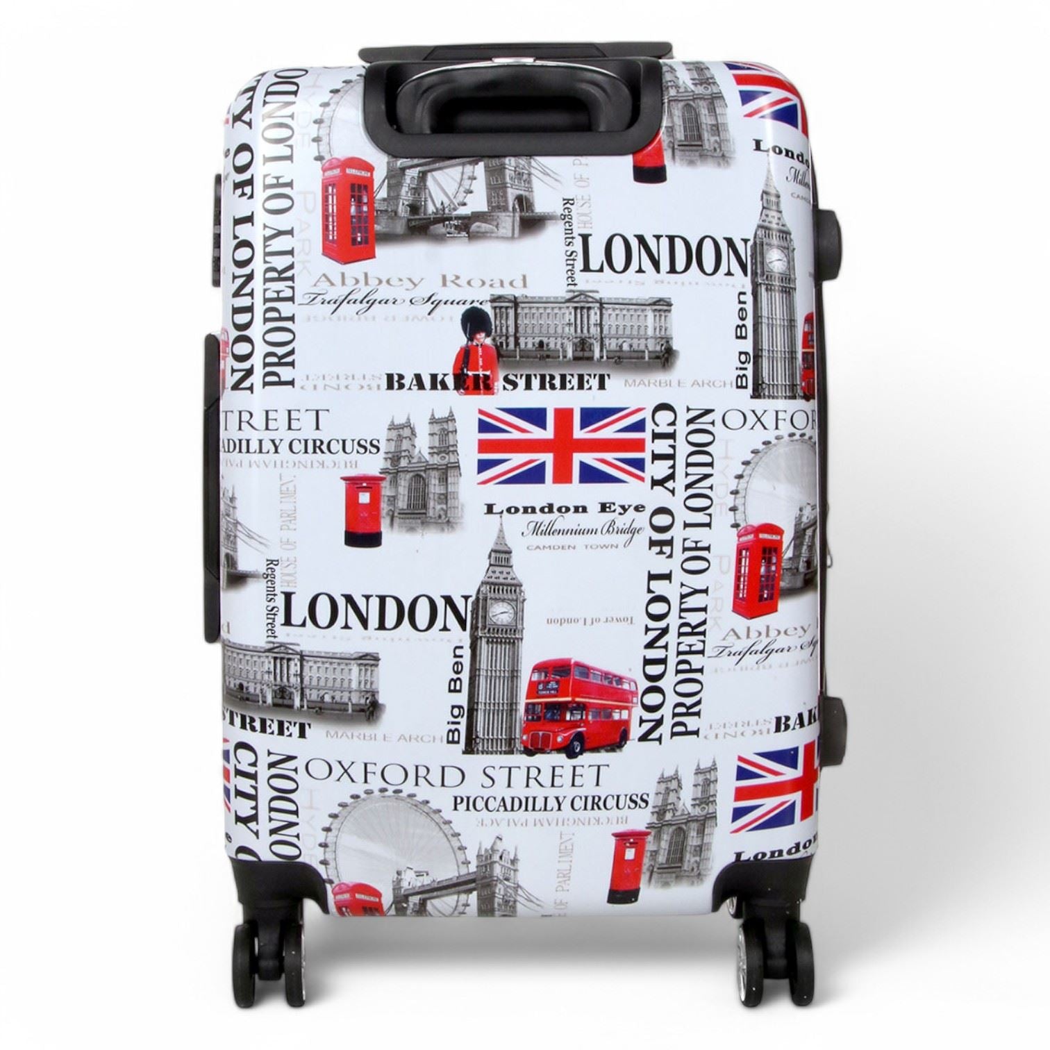 Cooma Medium Hard Shell Suitcase London in Black Flower