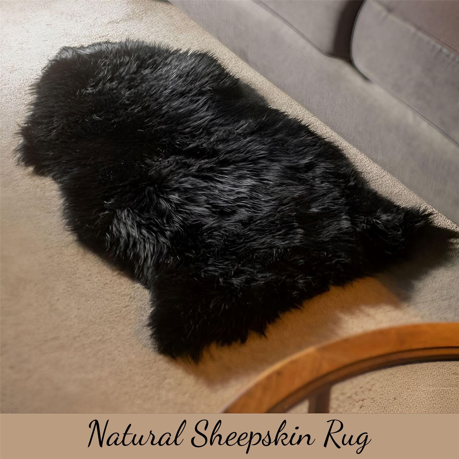 Genuine Sheepskin Natural Silky Soft Fluffy Real Wool Rug