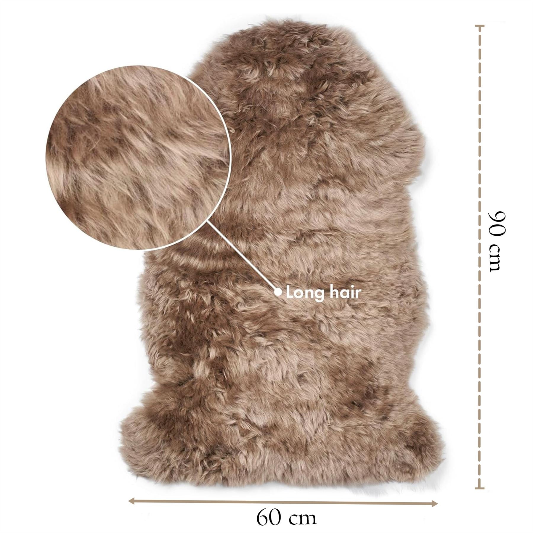 Genuine Sheepskin Natural Silky Soft Fluffy Real Wool Rug